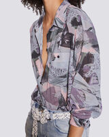 CIELO VINTAGE PRINTED TIE WAIST TUNIC  image number null